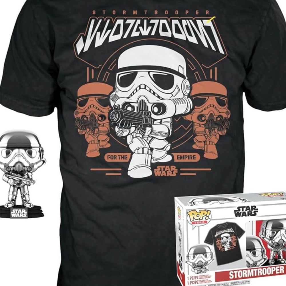 Funko Pop , Star Wars Stormtrooper & Graphic Tee , UNISEX Sz. M , NEW